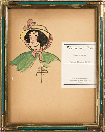PAMELA COLMAN SMITH (1878-1951) Woman in hat, from Widdicombe Fair.